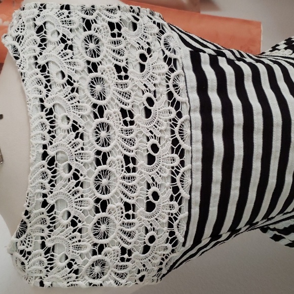 Anthropologie x Maison Jules Lace/Striped Dress Size Medium - Picture 12 of 16